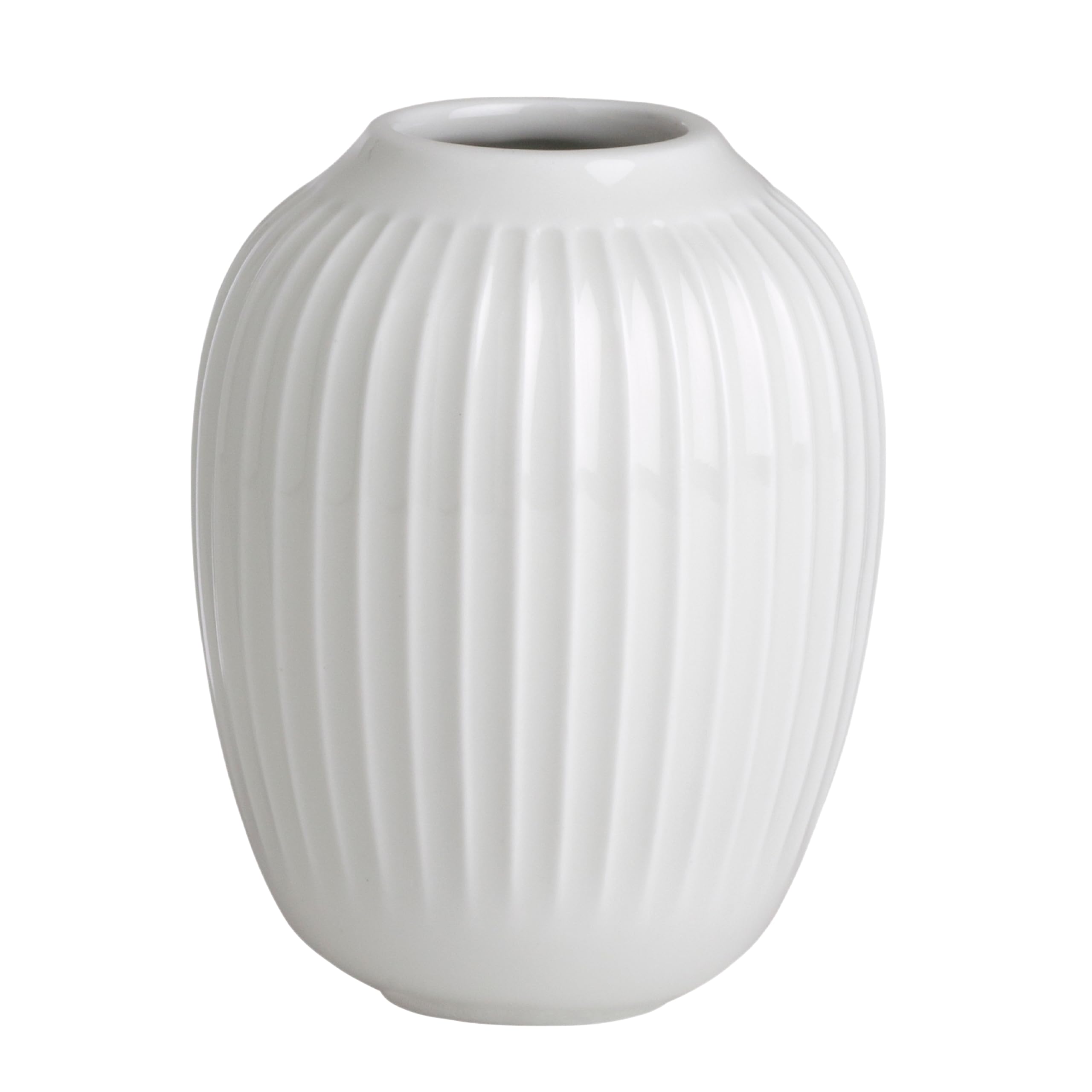 Amazon.com: Kahler Hammershoi Vase | White Grooved Porcelain | 4.1